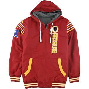 NFL Mens Redskins Reversible Jacket, Red, NWT